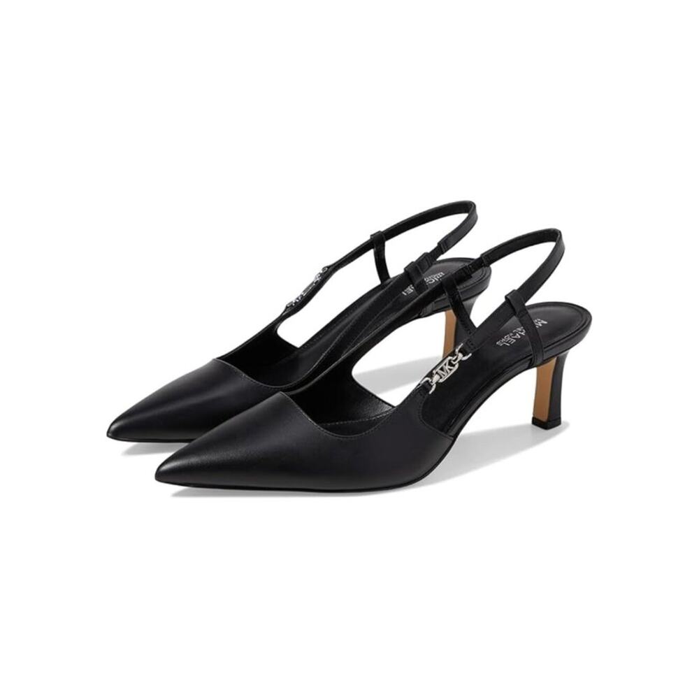 Michael Kors Daniella Slingback Pumps Black Leather Women's - 5.5M